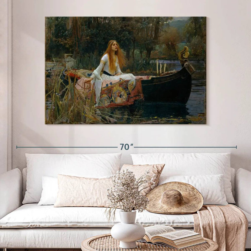 Leisha, la Dame de Shalott, H 34 po x l 51 po