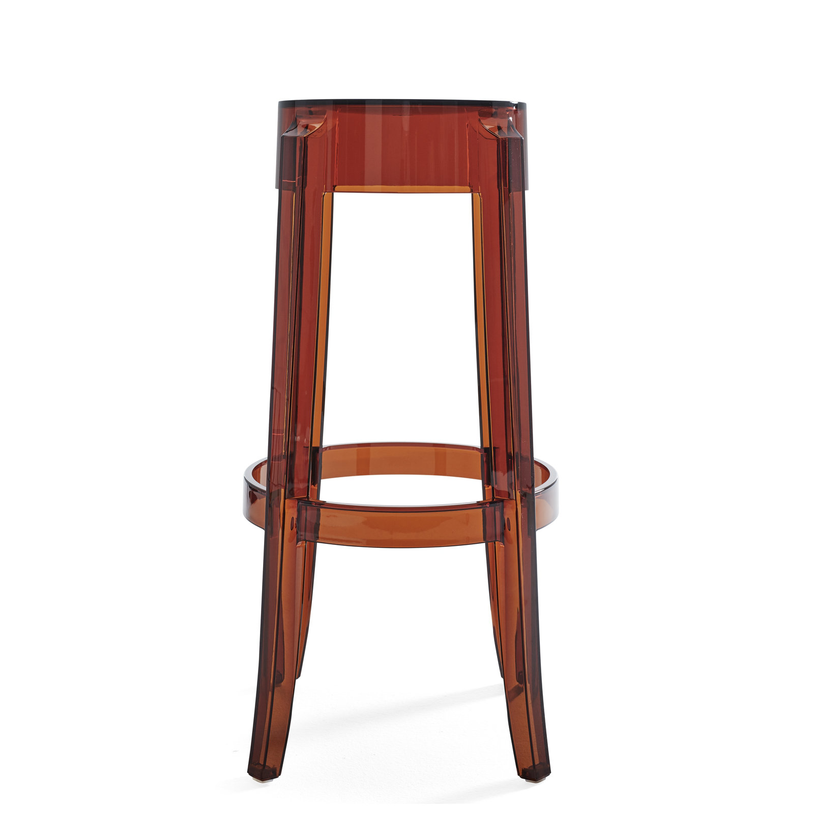 Charles Backless Outdoor Bar Stool, 29.53", Amber