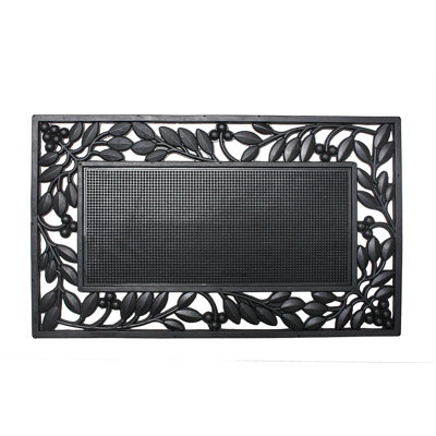 Non-Slip Floral Outdoor Doormat