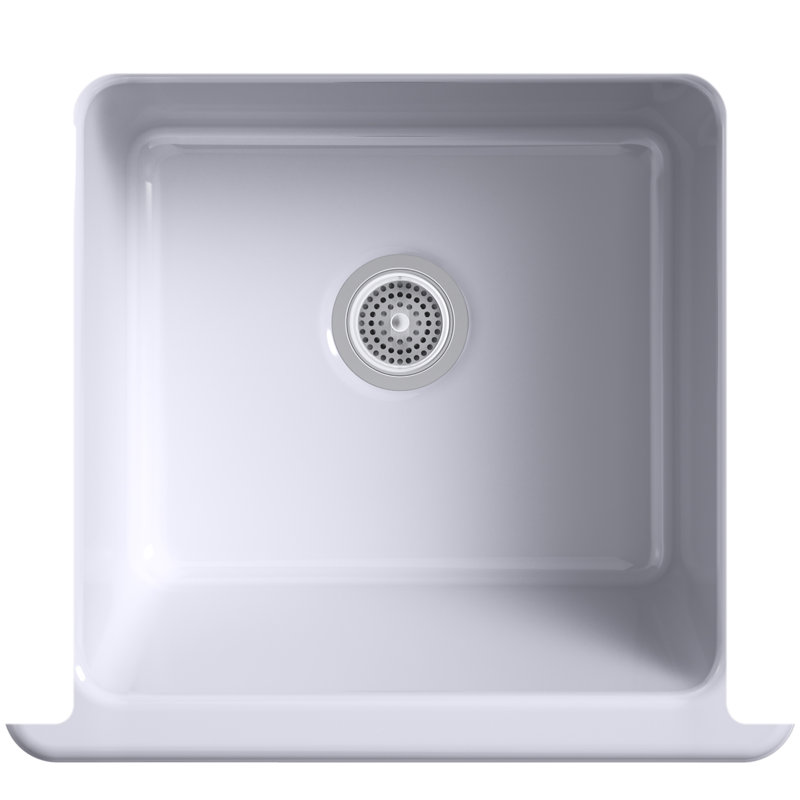 Whitehaven Self-Trimming 23.5"L x 21.5625"W Farmhouse Kitchen Sink, Gray Lavender