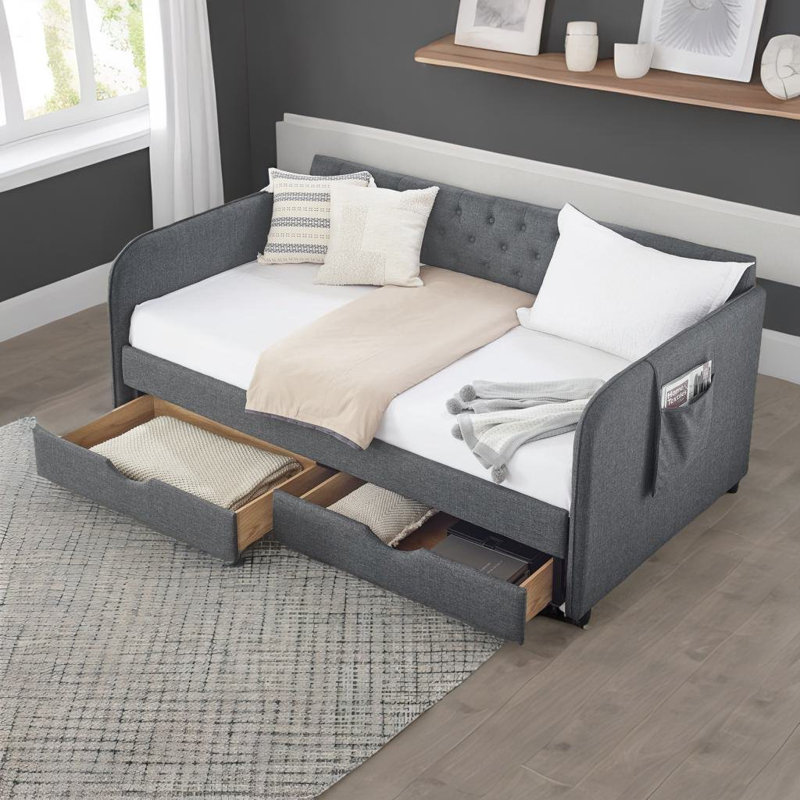 Keonya Upholstered Daybed Storage Bed