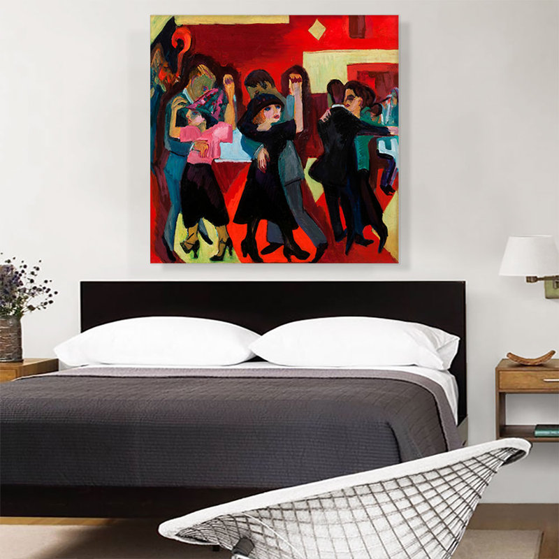 «Tangotee 1921» par Ernst Ludwig Kirchner, reproduction sur toile tendue, H 36 po x l 36 po x 1,5 po