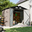 Remise de rangement extérieure en métal l 8,0 pi. X P 6,0 pi. Avec plancher pour patio, jardin, pelouse