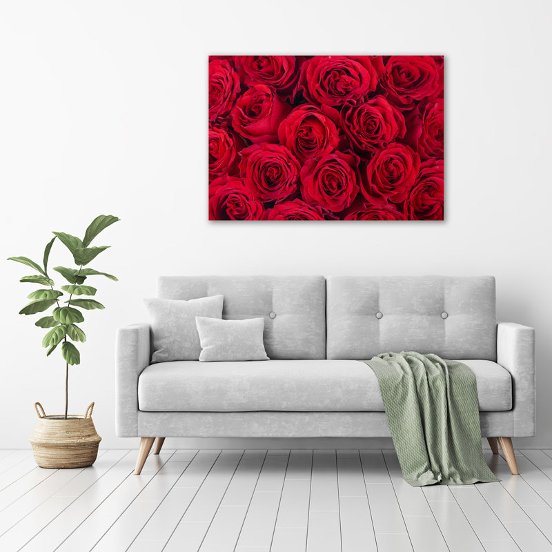 Roses - No Frame Print on Glass