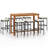 Towne Rectangular 8 - Person Bar Height Dining Set with Cushions-815226357-815226355