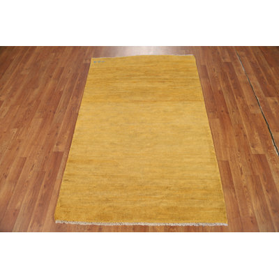 Tapis jaune moderne Gabbeh 3 x 5