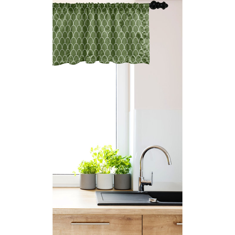 Ensemble de 2 cantonnières Ambesonne Green, L 42 po x L 18 po