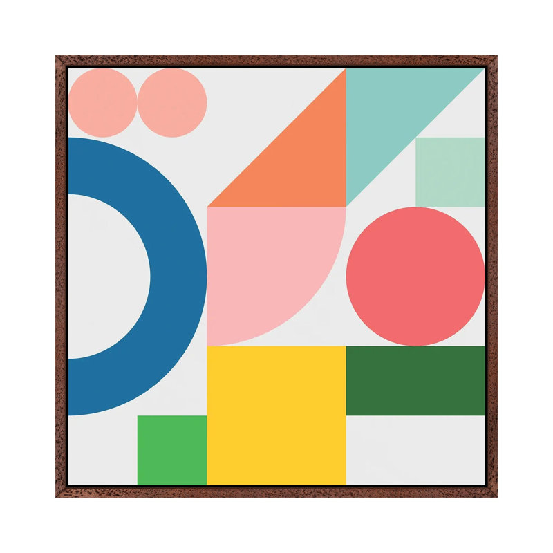 Playpark III - Print on Canvas, Brown Framed, 66.04 cm H x 66.04 cm W