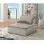 Chaise longue sans accoudoirs en velours gris clair Aveline-1697345617