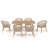 Outdoor 6-person Dining Set With Cushions