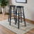 Darian Four Leg Black 2-Pieces Bar Stool Set, 28.73'' H X 13.38'' W X 13.38'' D-626991024