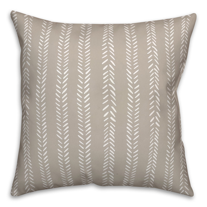Outdoor Square Pillow Cover & Insert, Gray