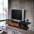 Coalpit Heath Rectangular 2-Drawer TV Stand in Walnut/Black