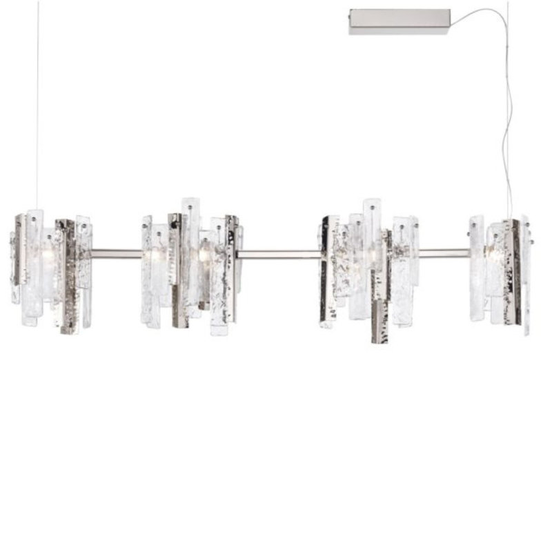 SJ2161 SUSPENSION D'ARTICLES, Acier poli, Fumée, H 15 po x l 45 po x P 9 po