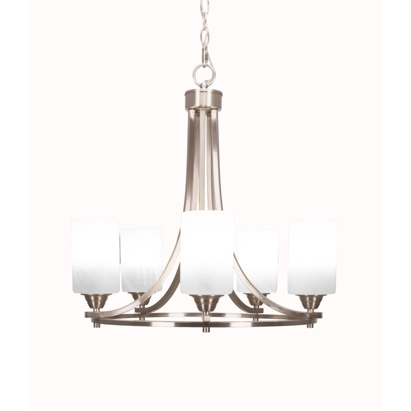 Lustre 5 lumières Paramount, Marbre blanc