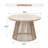 Outdoor Patio Round Dining Table With Tempered Glass
