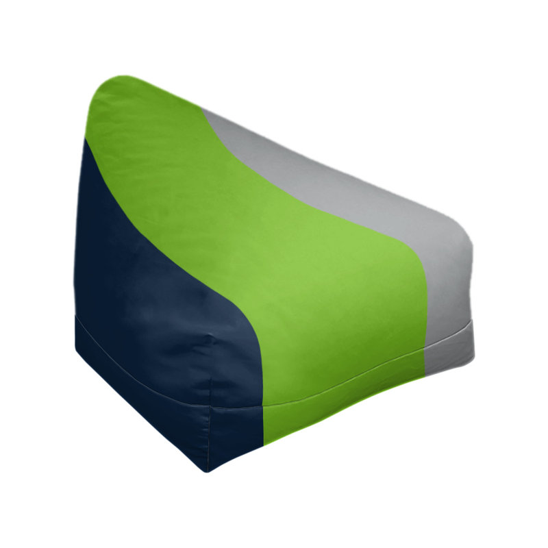 Fauteuil à billes Washington, 27 po x 27 po x 30 po, Bleu nuit / vert aurore / gris clair de lune