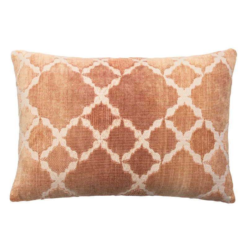 Trellis Lumbar Pillow Cover & Insert, Terracotta