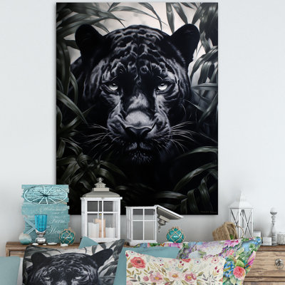 «Black White Panther», motifs contrastants sur toile