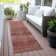 Machine Washable Indoor/Outdoor Xhevrie Pink Rug