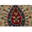 Tapis bleu marine en laine noué à la main de conception unique 8 pi 1 po x 10 pi New Age
