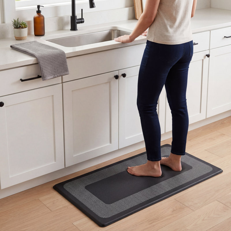 Tapis de cuisine Chef Gear Hettie, 32"L x 18"H, Noir