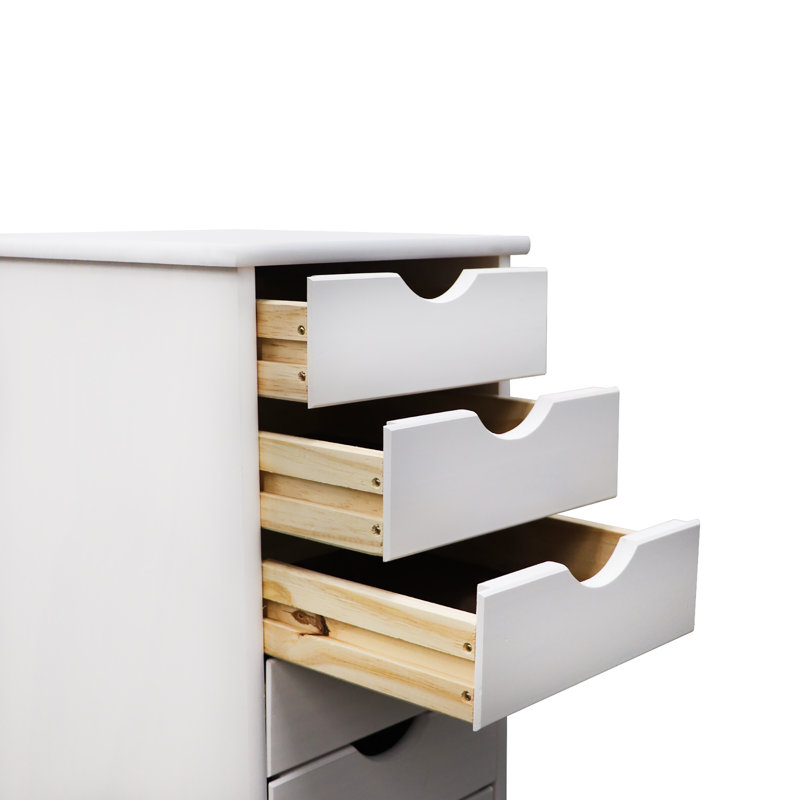 6 Drawer Storage Drawer, White