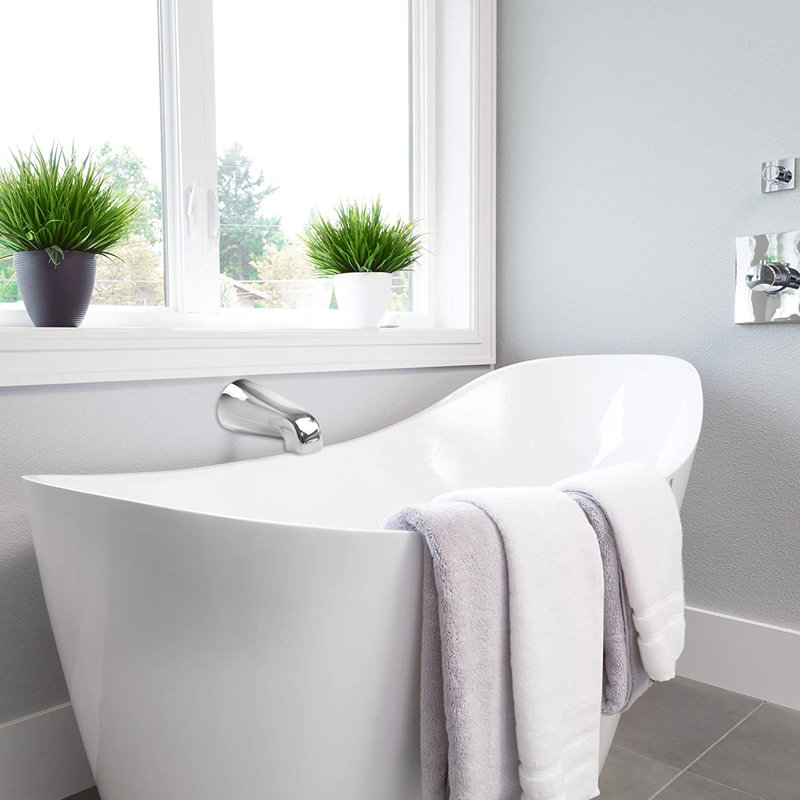 Sento Bathroom Tub Spout, Polished Chrome