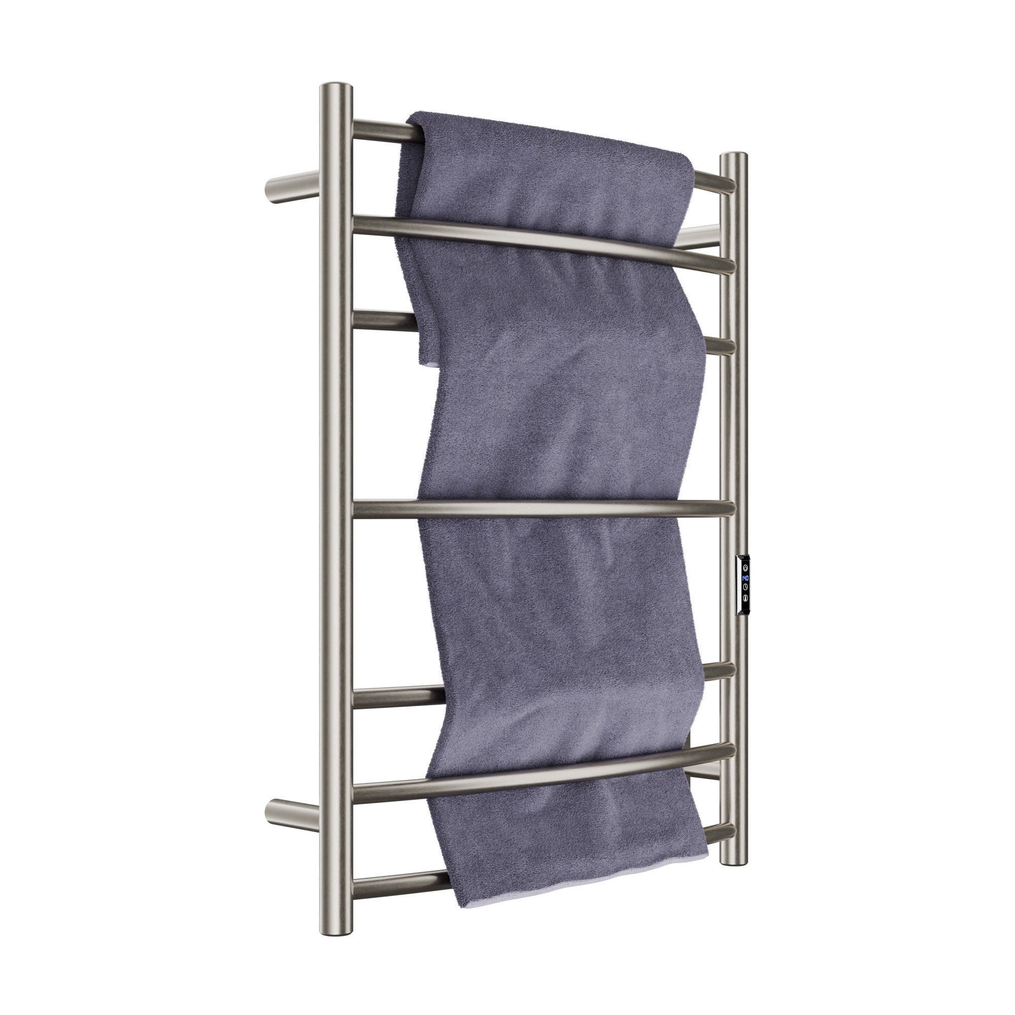 Gown Wall Mounted Electric Towel Warmer, Brushed Nickel