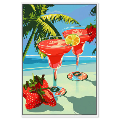 Strawberry Daiquri Breeze Canvas by Art Remedy