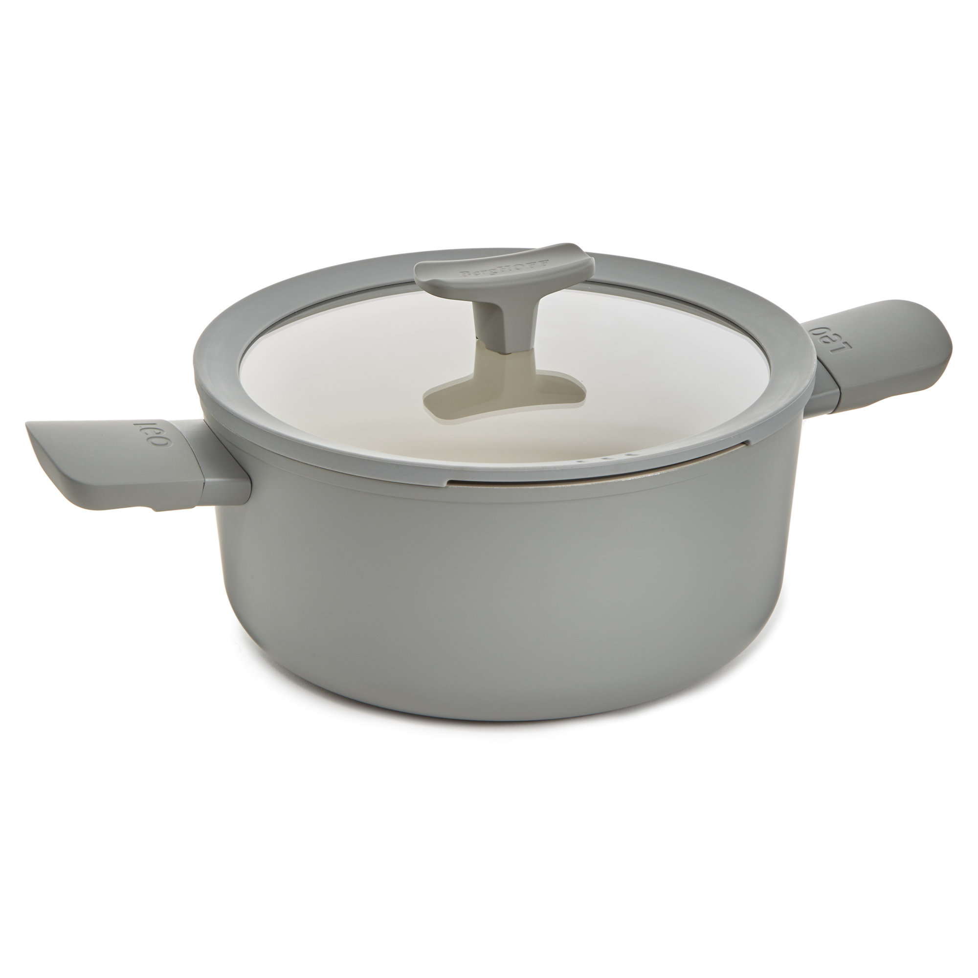 BergHOFF Balance Non-stick Ceramic Stockpot, Gray, 4.6 qt.