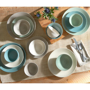 Kraftware EveryTable 18 in. x 12 in. Double Border Two-Tone Gray PVC Placemat (Set of 6)