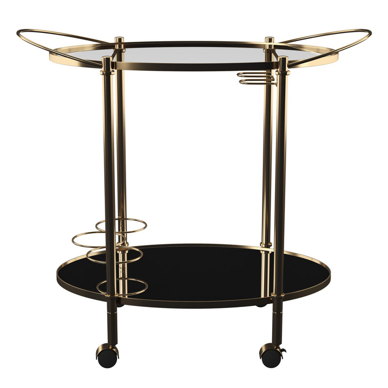 Metal Bar Cart, Champagne