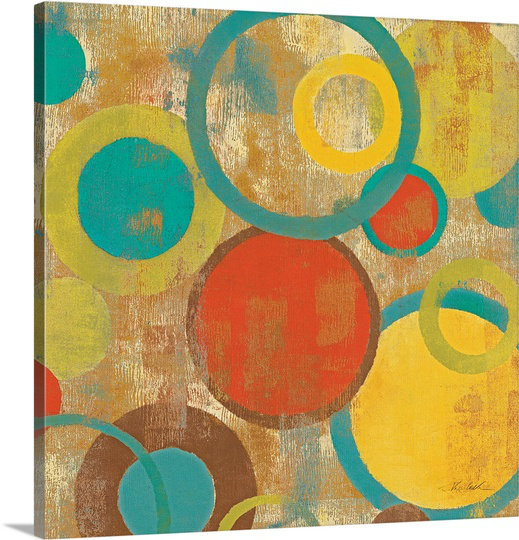 « kaléidoscope iii » par silvia vassileva,, reproduction d’art sur toile, H 24 po x l 24 po x P 1,5 po