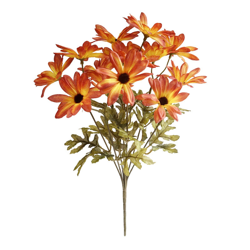 4 pieces of 14 head chamomile, 15.75" long stem artificial flower bouquet, table center decoration, suitable for weddings, families, parties