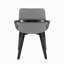 Chair In Bamboo And Grey Faux Leather