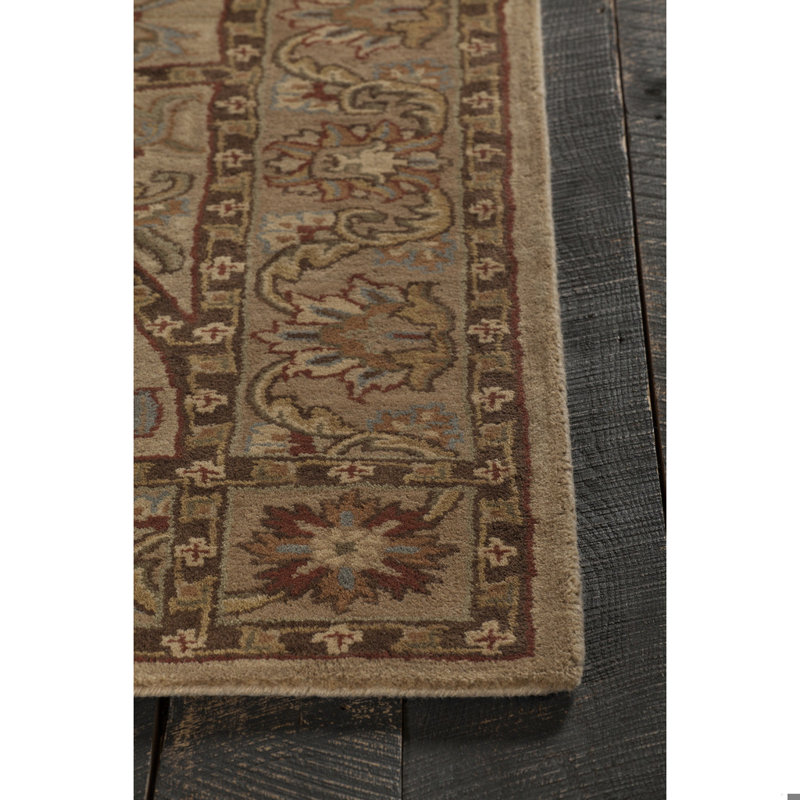 Tapis tissé à la main Bartz, Rectangle 5 pi x 7 pi 6 po