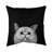 Watching cat - 18"x18" Throw pillow cover - Poly twill - Print on demand-103006408