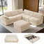 Canapé modulaire Comfy Cloud avec deux repose-pieds et rangement sous le siège-571874996-571875002