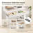 Writing Desk With Arch Hutch, Fluted Drawer & Storage Shelves, Modern Wood Computer Desk With Storage For Home Office, Bedroom, Small Space-564998612