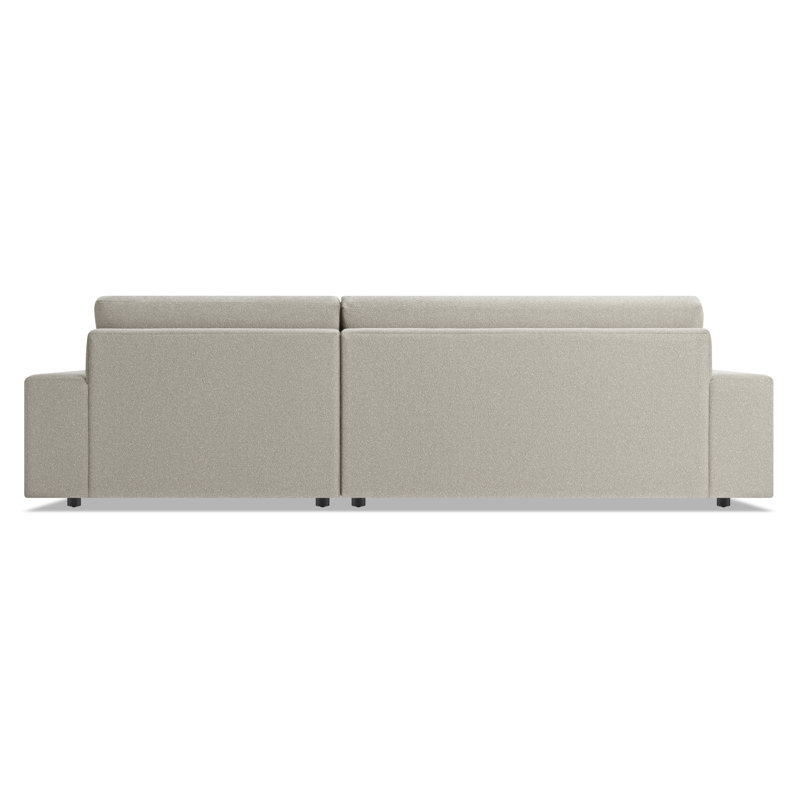 Esker Chaise Sectional, Kelso Blue Polyester, Right Hand Facing