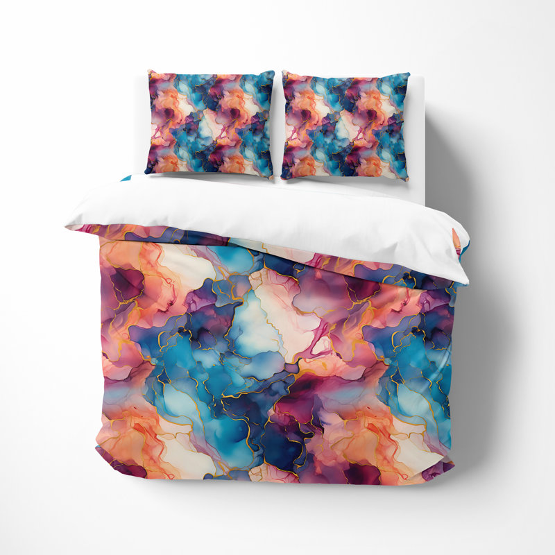 Abstract Duvet Cover, King Duvet Cover + 2 King Shams