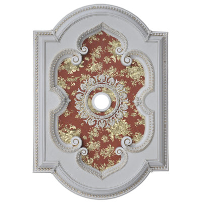 Tulip Center Rectangle Oval Ceiling Medallion
