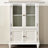 Retro Solid Walnut Sideboard with Tempered Glass