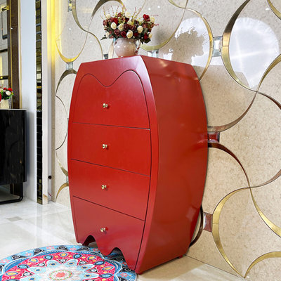 Light Luxury Solid Wood Four Bucket Apple Cabinet