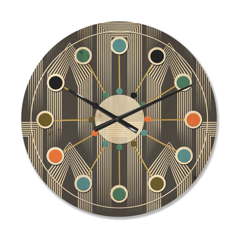Horloge murale en bois Minimal Design III, Moyen