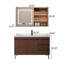 Meuble-lavabo autoportant 43,70 po avec armoire à miroir Brown
