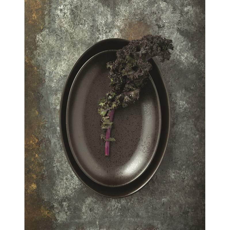 Lava Oval Platters, 14 1/2", by Luzerne