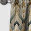 Motif à chevrons dorés et bleus Splendor - Rideau à chevrons - Rideau occultant - 1 panneaux-107555055
