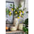 White Ceramic Vase with Yellow Lemon Motif-1695037283